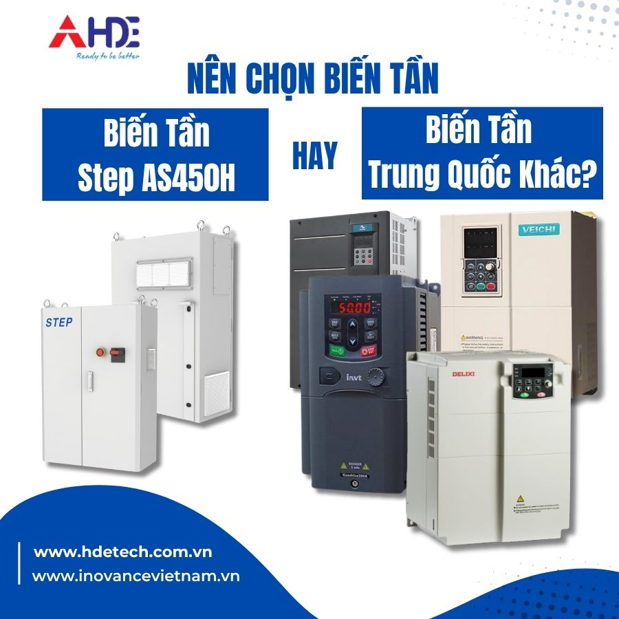 Nên chọn biến tần Step AS450H hay biến tần Trung Quốc khác