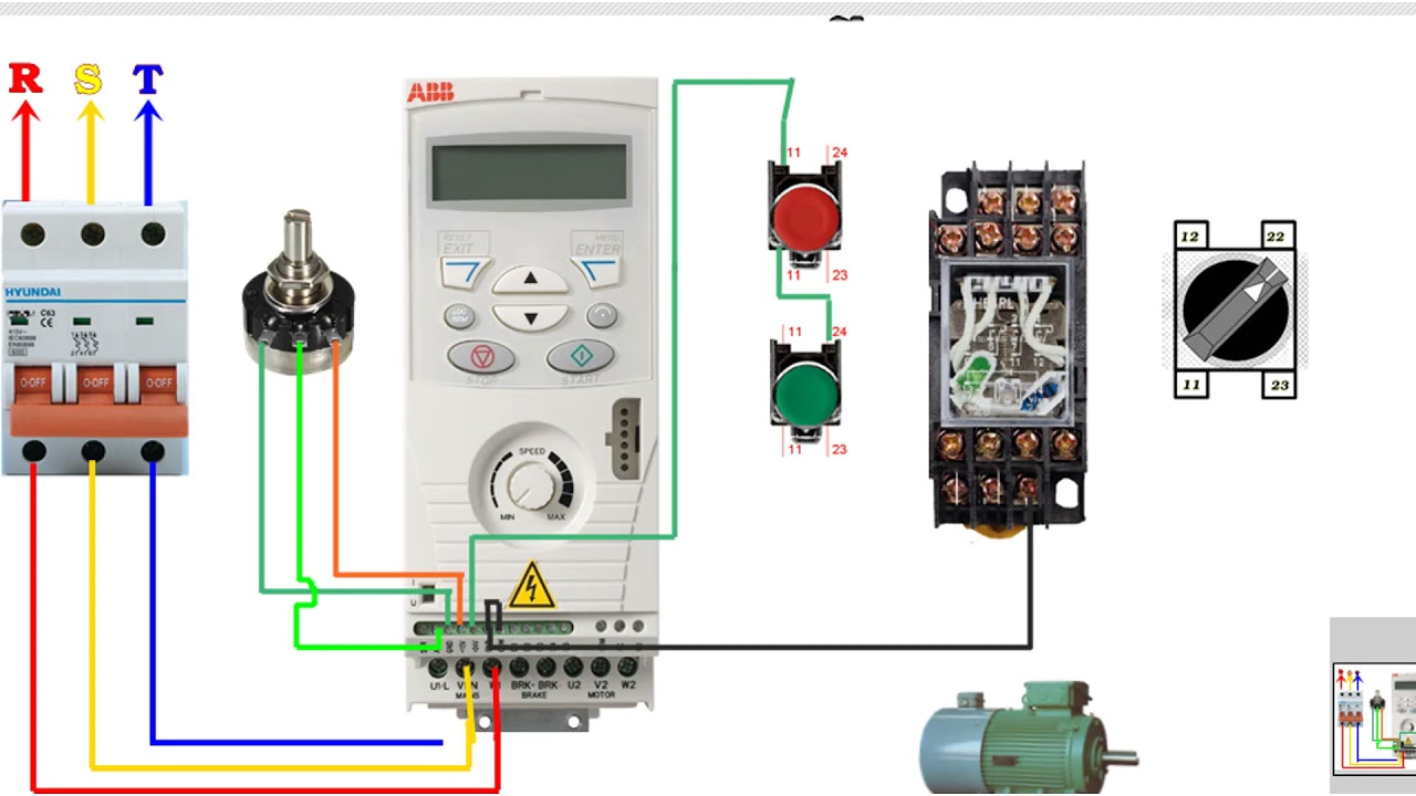 Sơ đồ đấu nối biến tần ABB