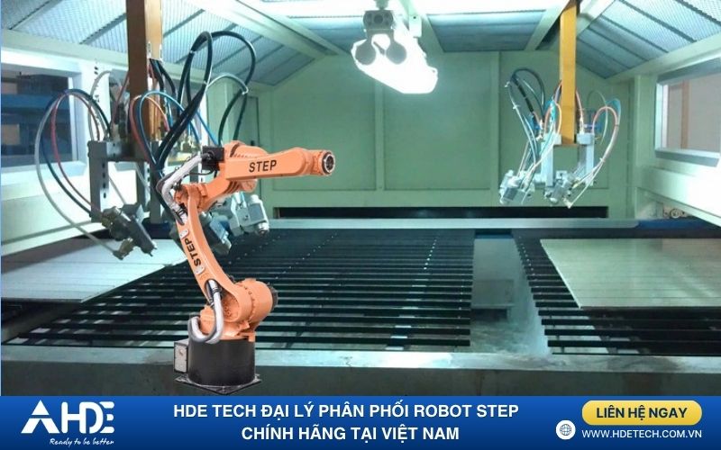 Robot Step ứng dụng phun sơn tự động