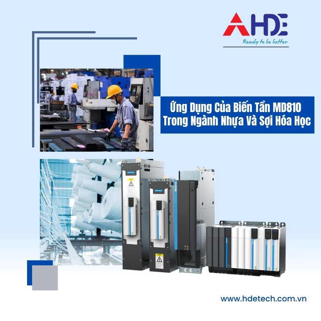 Ứng dụng biến tần MD810 trong ngành nhựa và sợi hóa học
