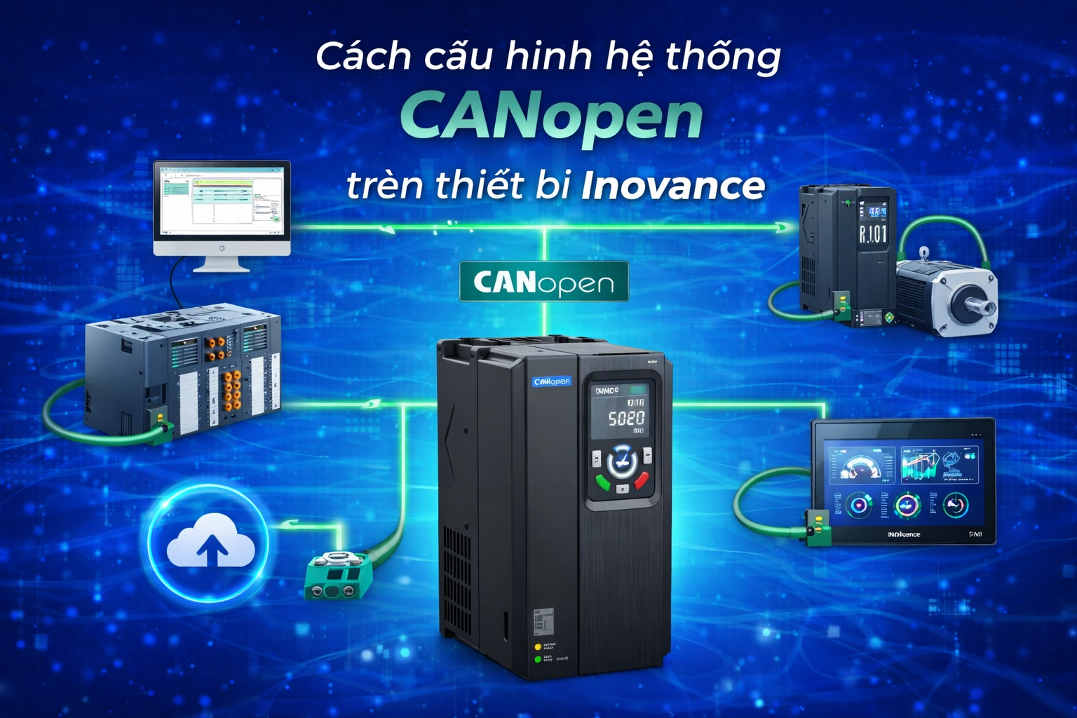 Cách cấu hình hệ thống CANopen trên thiết bị Inovance
