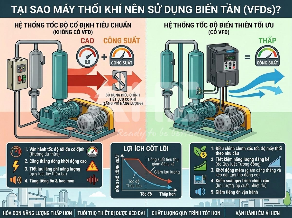 Biến tần cho máy thổi khí
