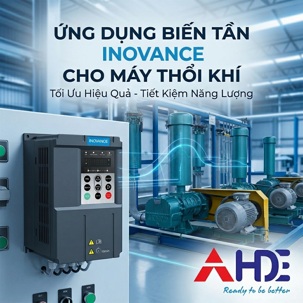 Ứng dụng biến tần Inovance cho máy thổi khí