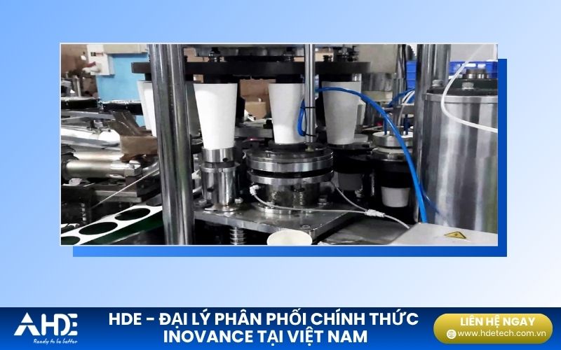 Giải pháp Inovance tự động hóa sản xuất cốc giấy