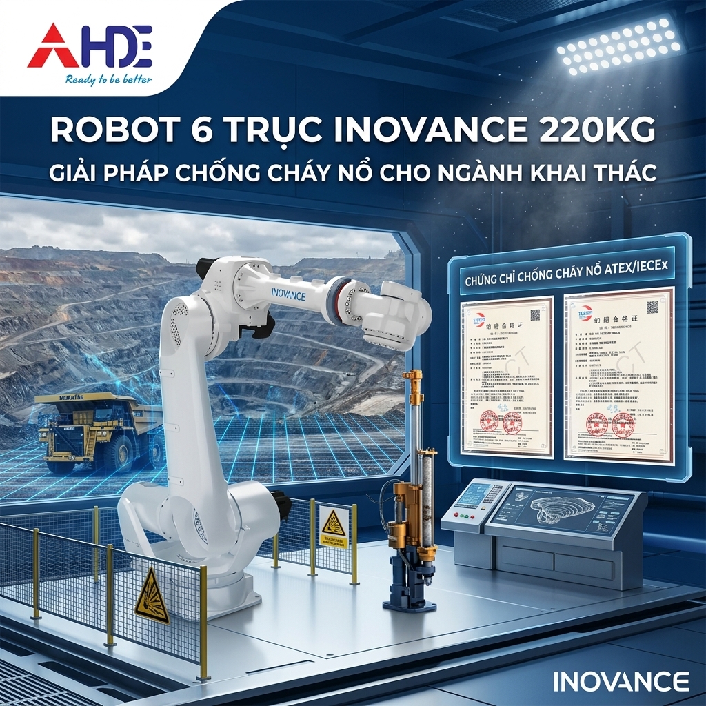 Robot 6 trục Inovance 220kg – Giải pháp chống cháy nổ cho ngành khai khoáng