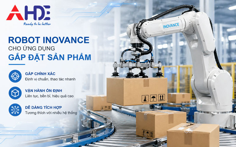 Ứng dụng robot Inovance cho gắp đặt sản phẩm