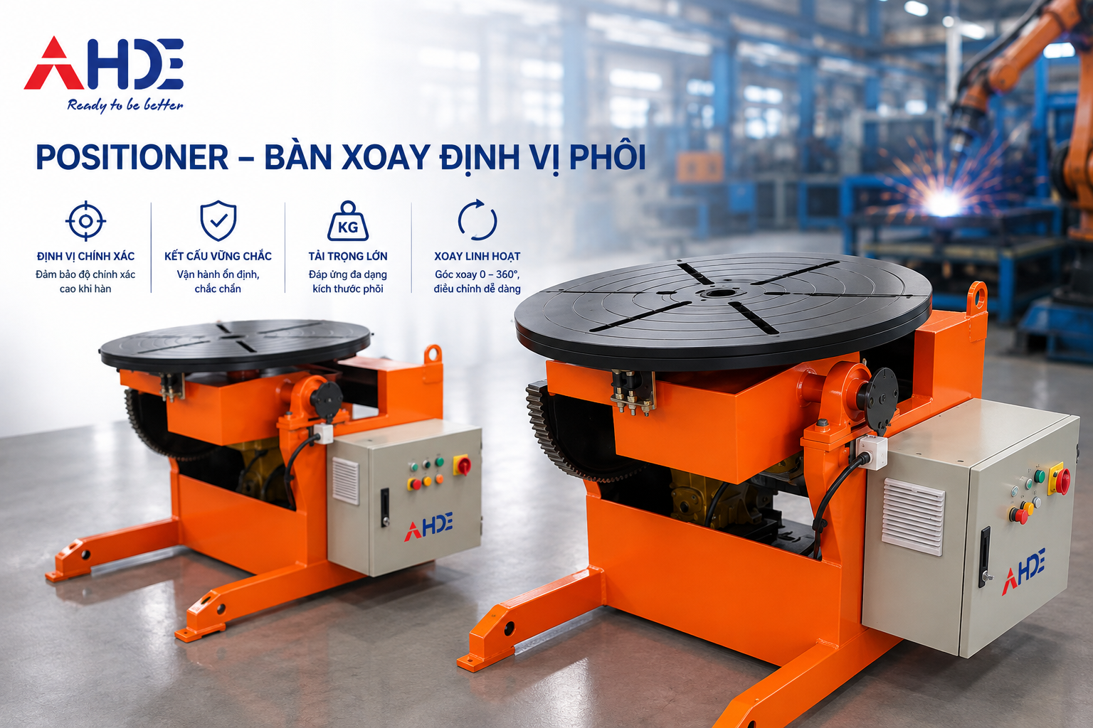 Postioner bàn xoay định vị phôi