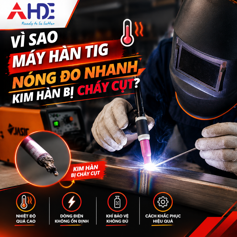 Sửa máy hàn Tig nóng đỏ nhanh