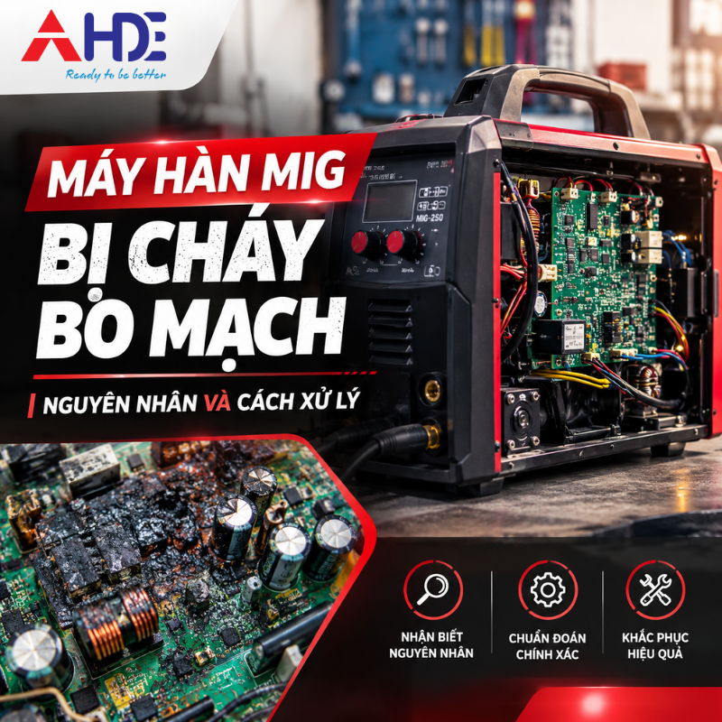 Sửa máy hàn Mig bị cháy bo mạch